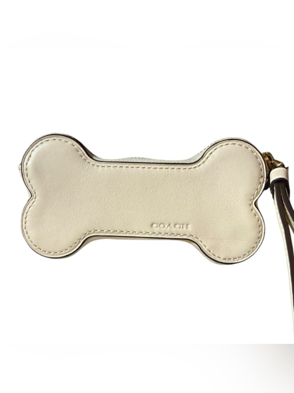 Coach Bone Coin Case Wristlet, NWT